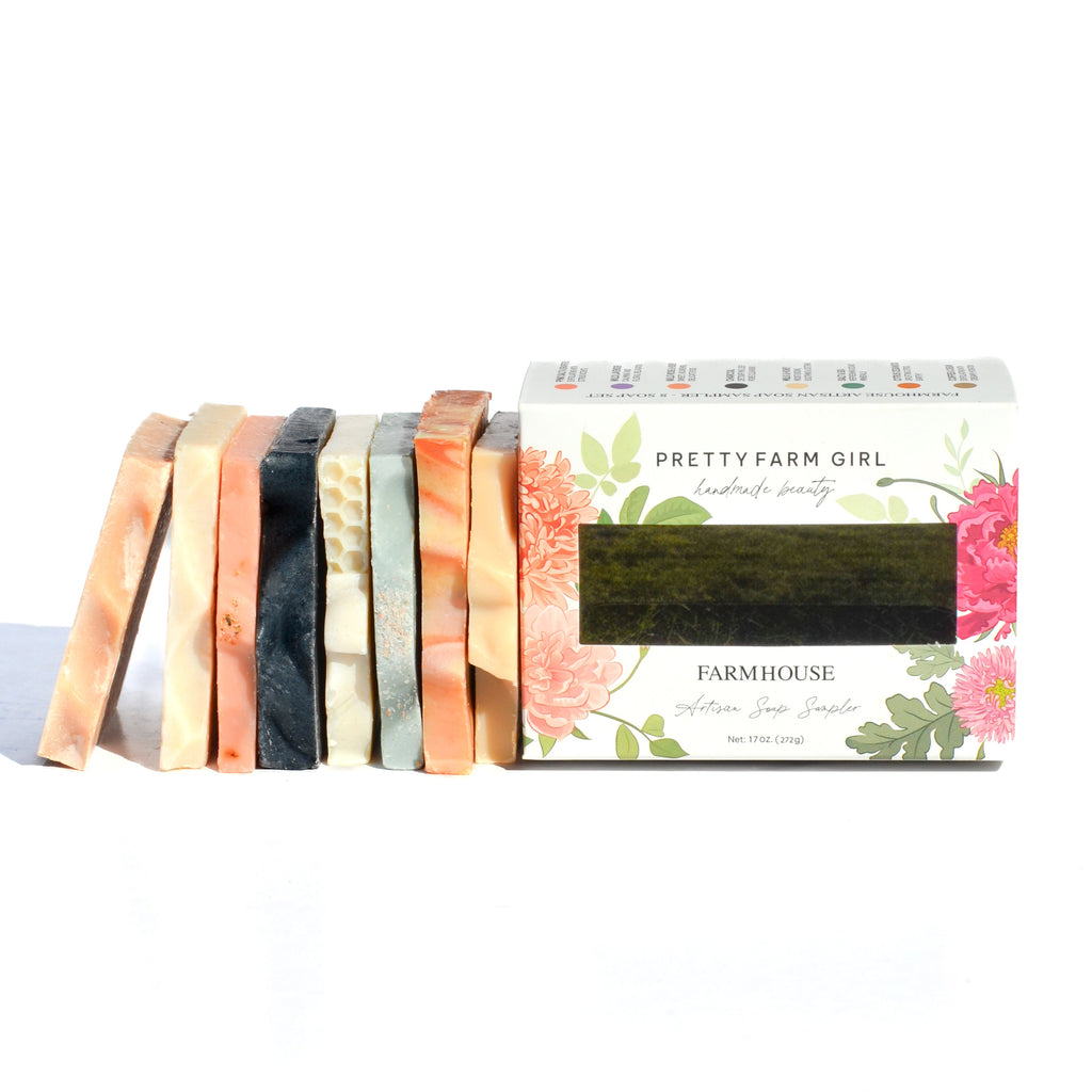 Pretty Farm Girl Farmhouse Artisan Goat Milk & Tallow Soap Sampler