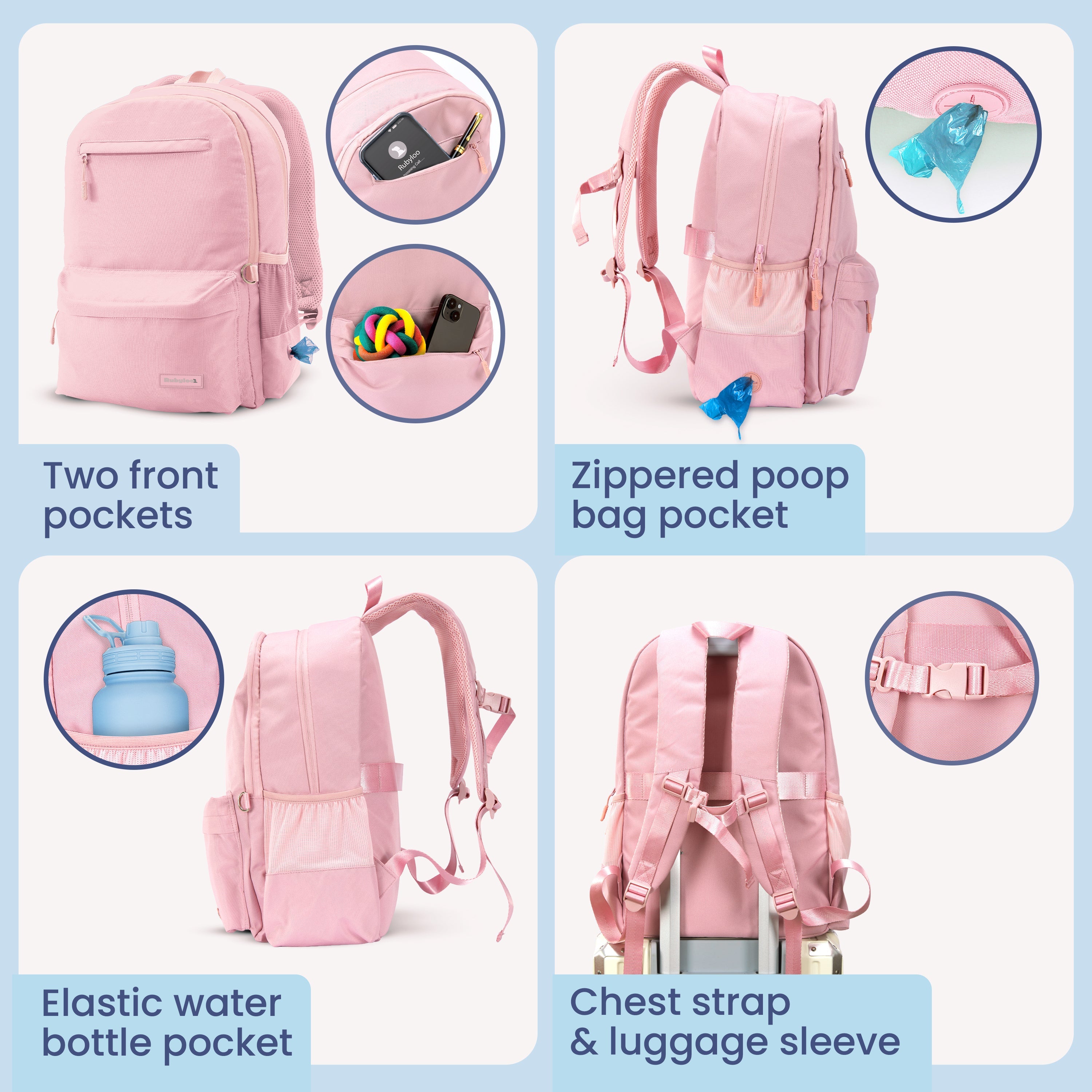 Rubyloo The Original Doggy Bag™ Backpack for Dog Supplies