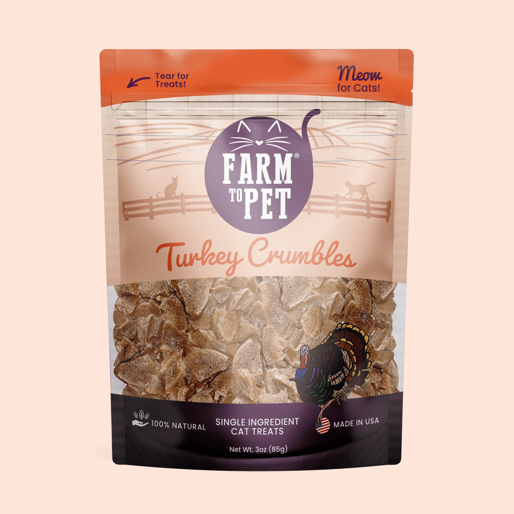 Turkey Crumbles for Cats | Grain-Free Cat Treats
