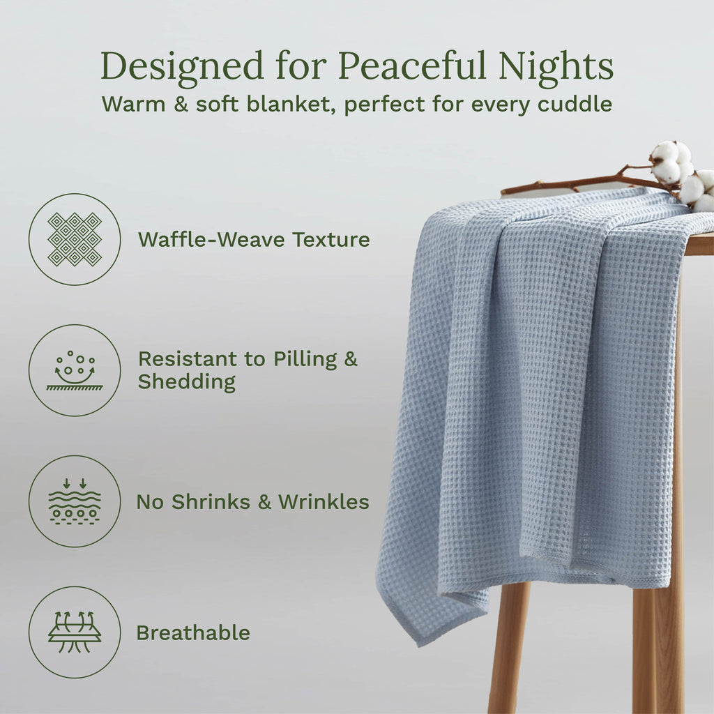 Organic Cotton Mart Waffle Weave Blanket