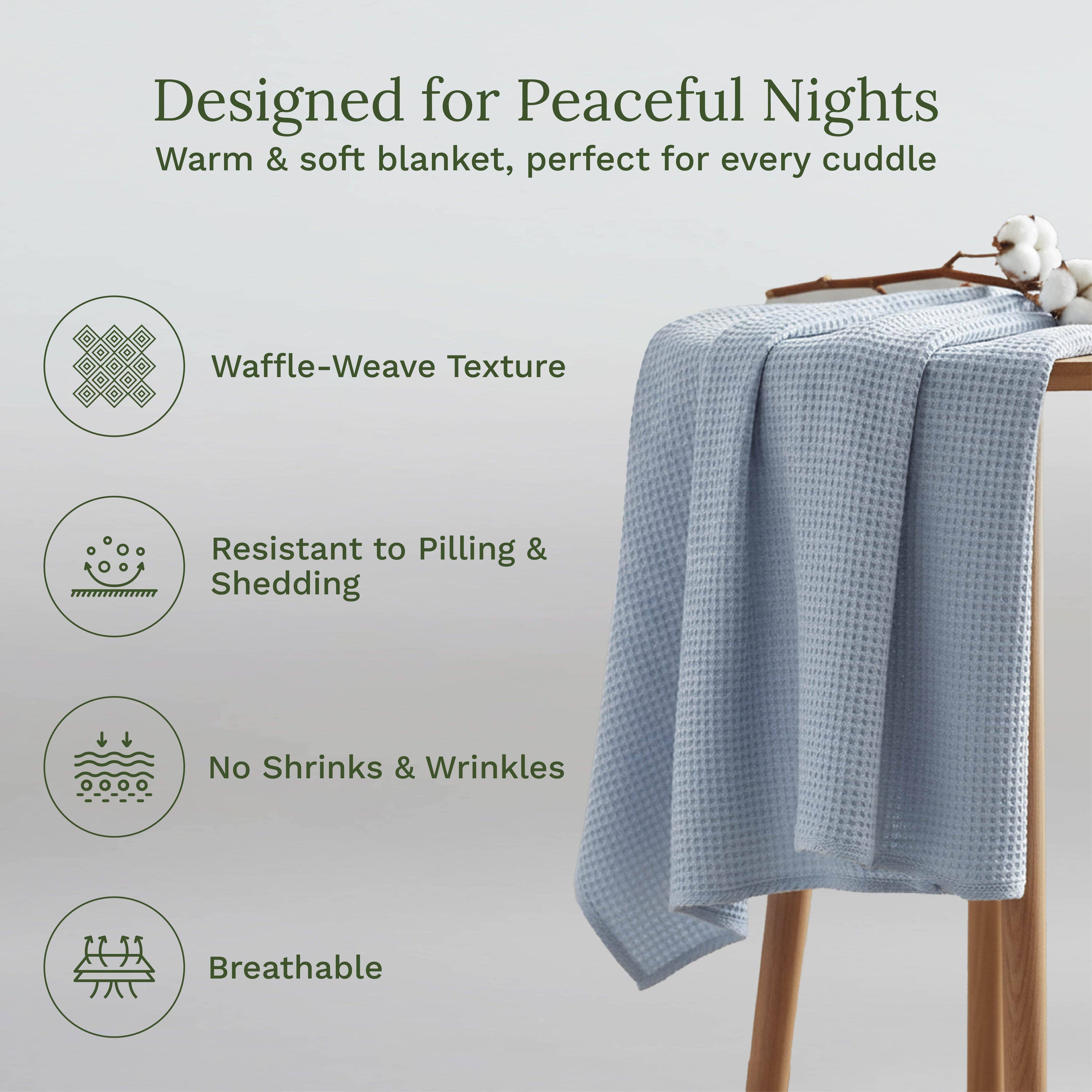 Organic Cotton Mart Waffle Weave Blanket