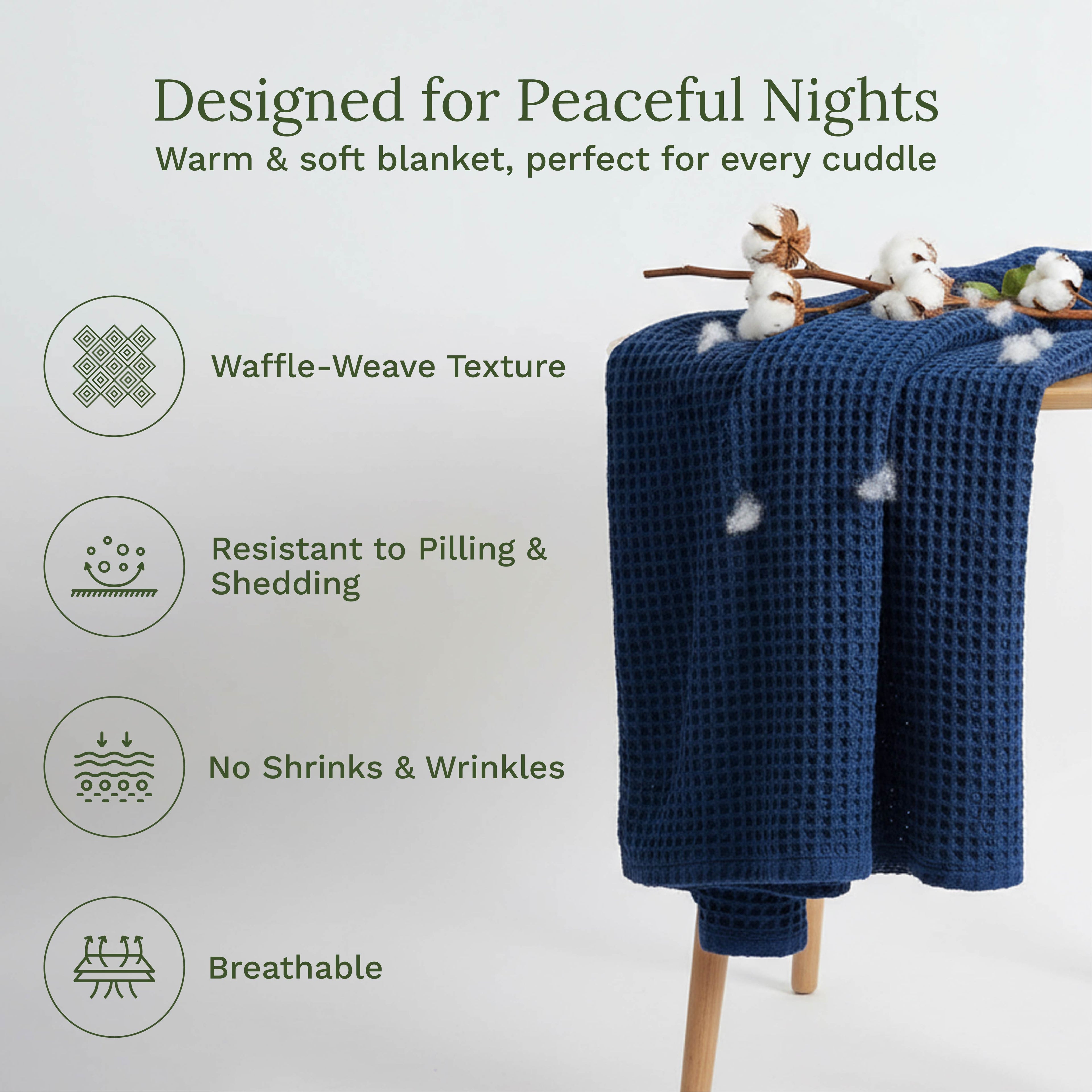 Organic Cotton Mart Waffle Weave Blanket