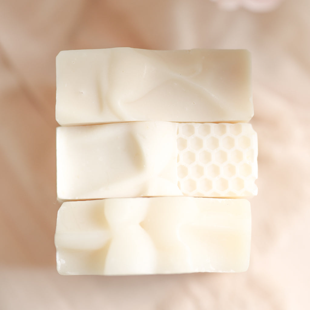 Pretty Farm Girl Fragrance Free Handmade Tallow + Goat Milk Soap Bar Trio