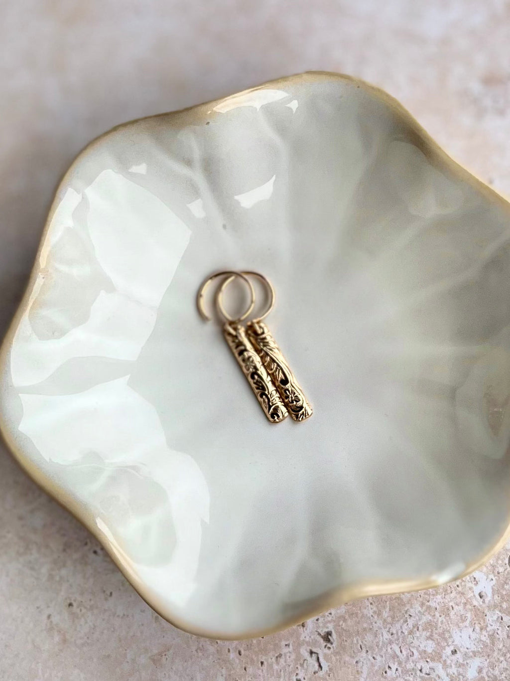 Saressa Designs Blossom Bar Huggie Hoops