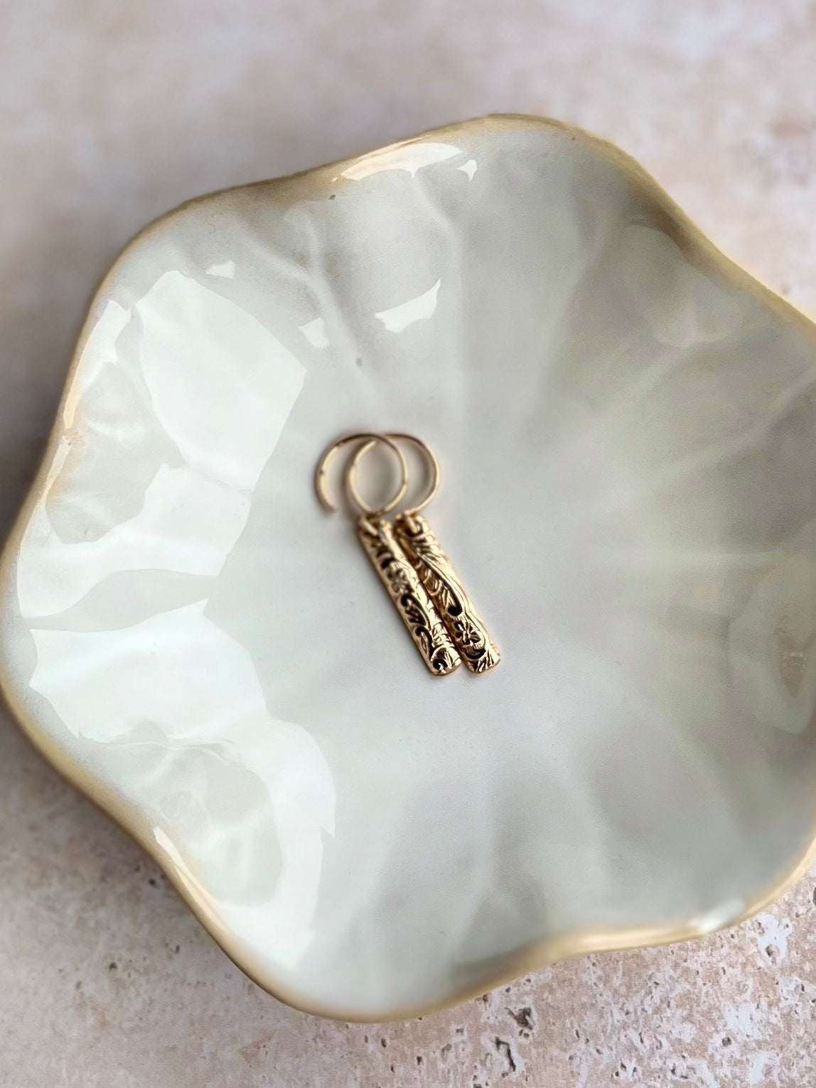 Saressa Designs Blossom Bar Huggie Hoops