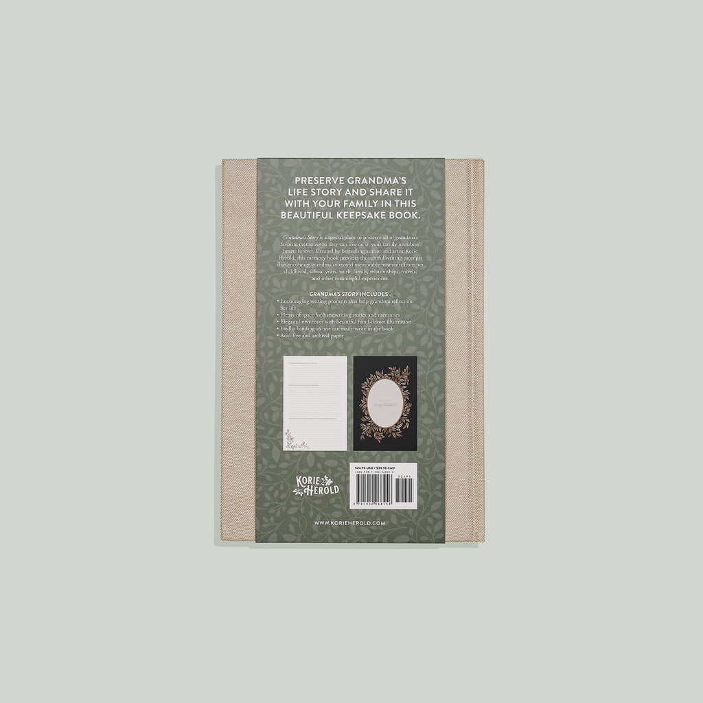Grandma's Story Memory & Keepsake Journal for Family