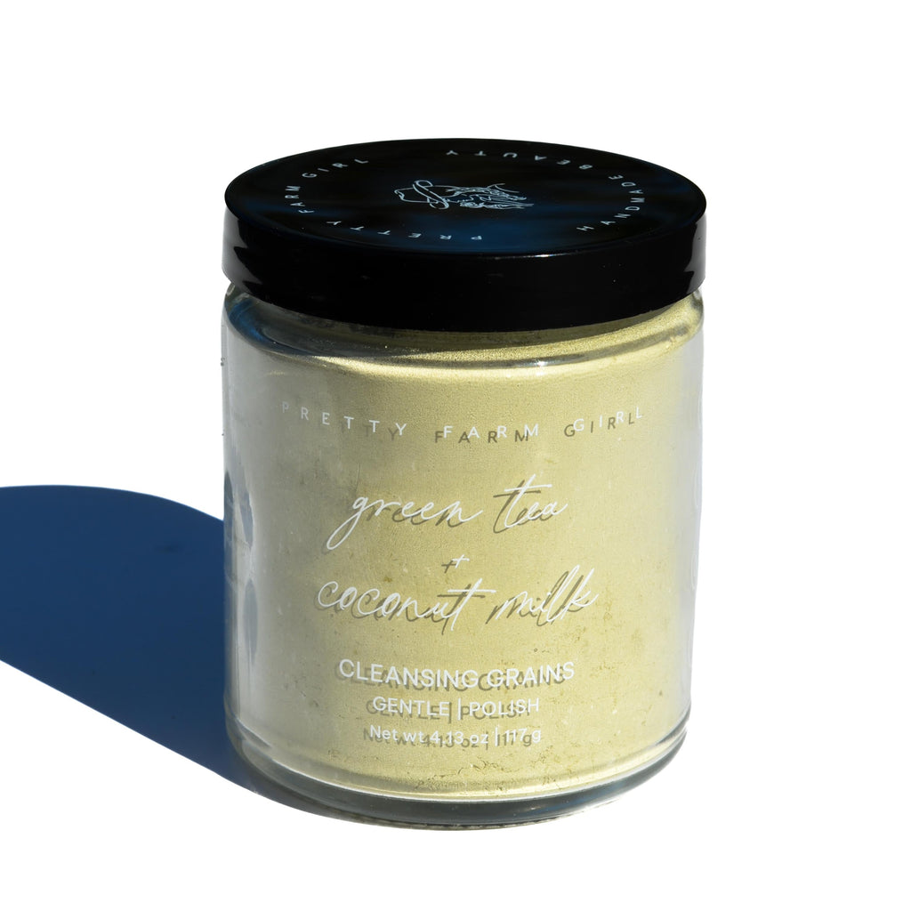 Pretty Farm Girl Green Tea + Coconut Milk Facial Cleansing Grains