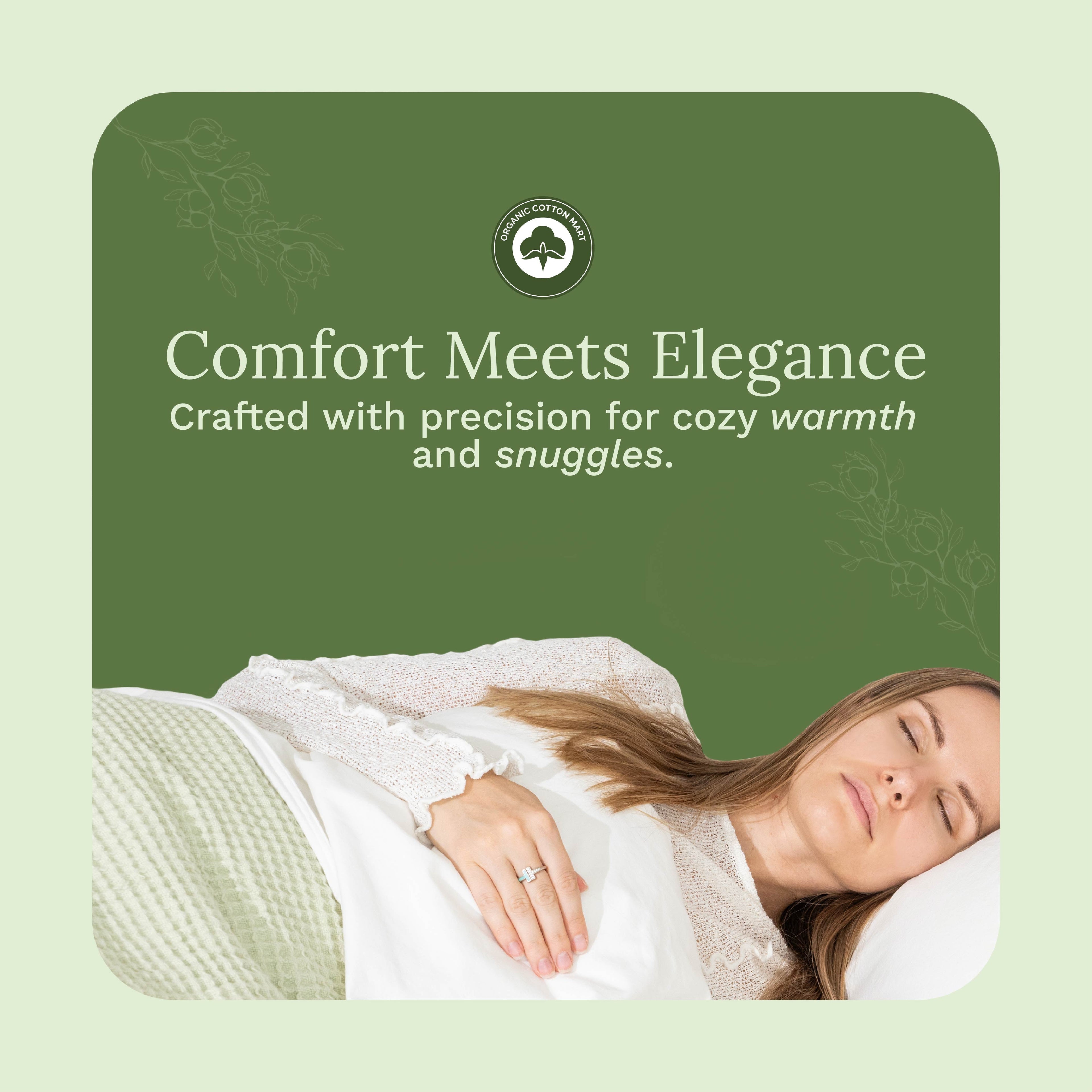Organic Cotton Mart Waffle Weave Blanket