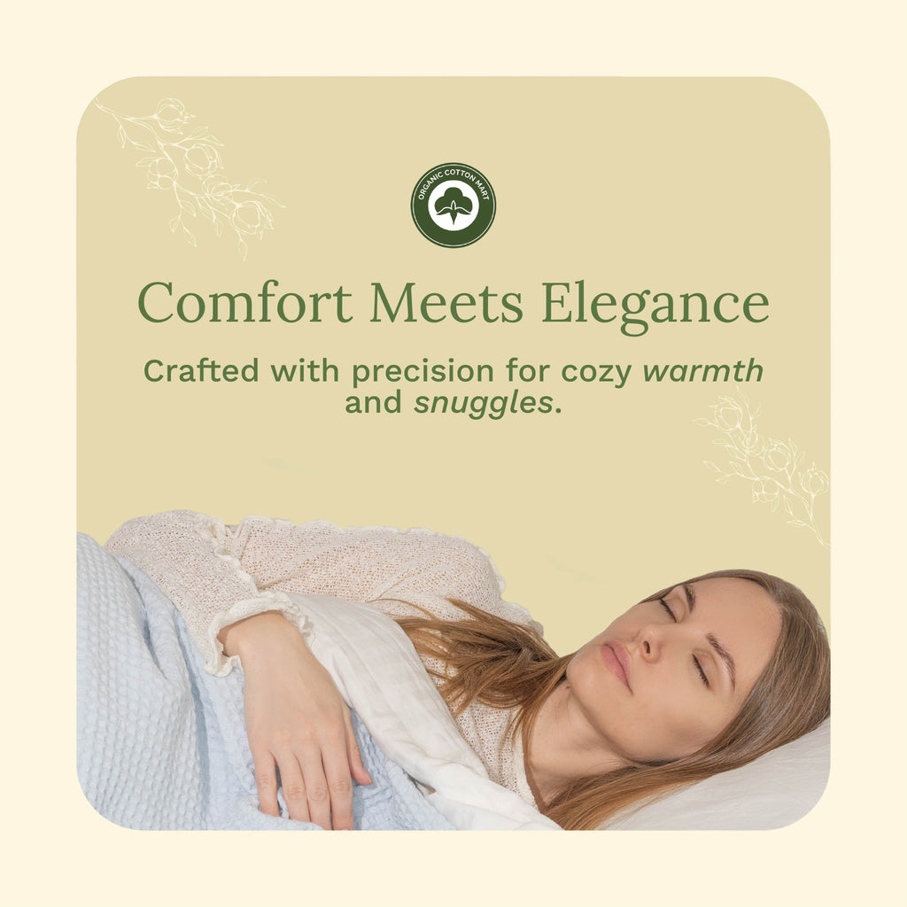 Organic Cotton Mart Waffle Weave Blanket