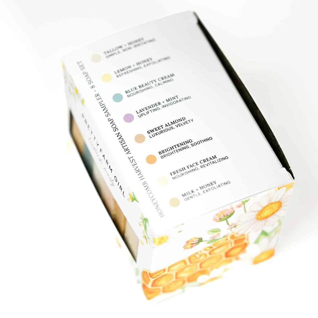 Pretty Farm Girl  Honeycomb Harvest  Goat Milk & Tallow Soap Sampler