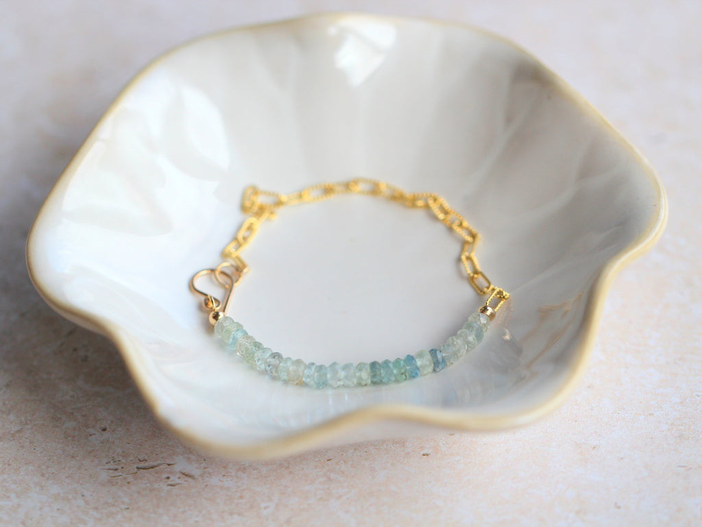 Cara Beaded Bracelet - Aquamarine