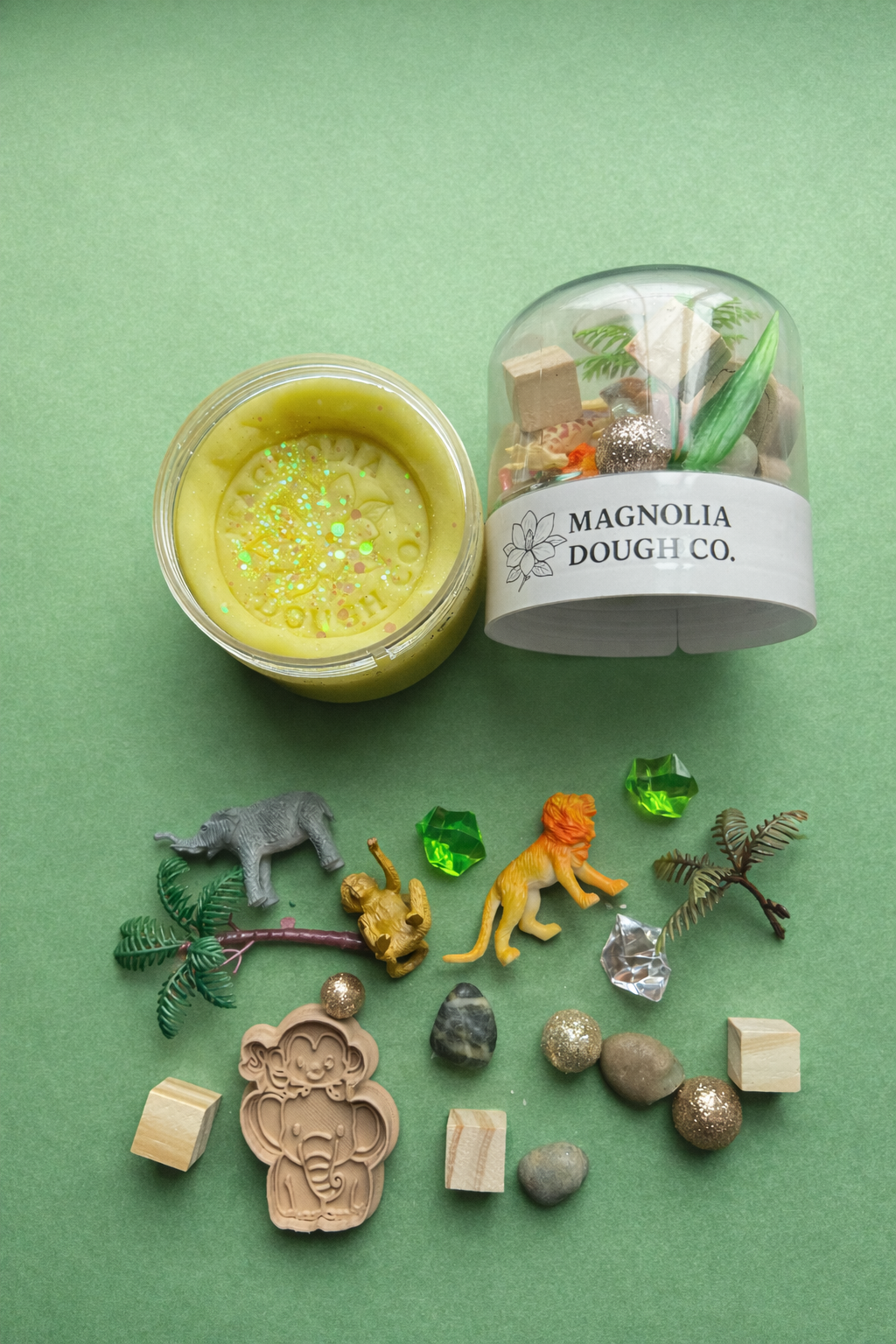 Magnolia Dough Co. Jungle Sensory Play Dough Jar