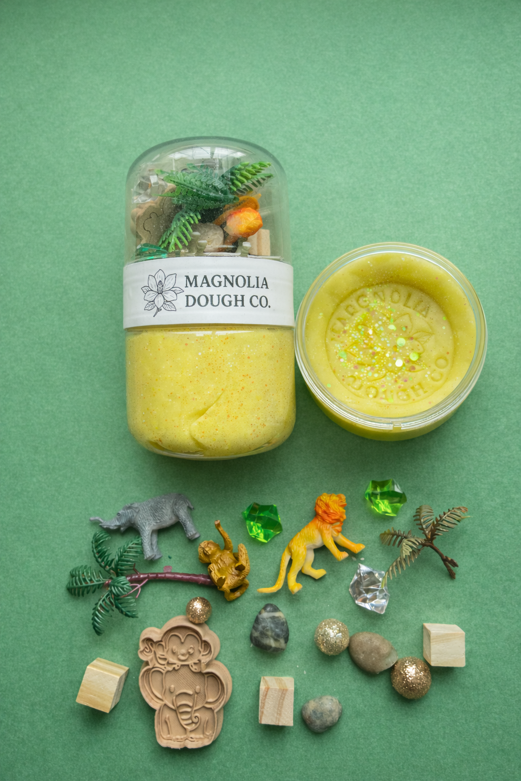 Magnolia Dough Co. Jungle Sensory Play Dough Jar