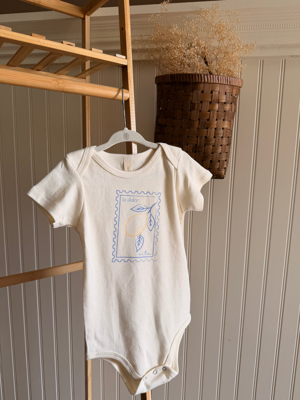La Dolce Vita Stamp Organic Cotton Baby Bodysuit