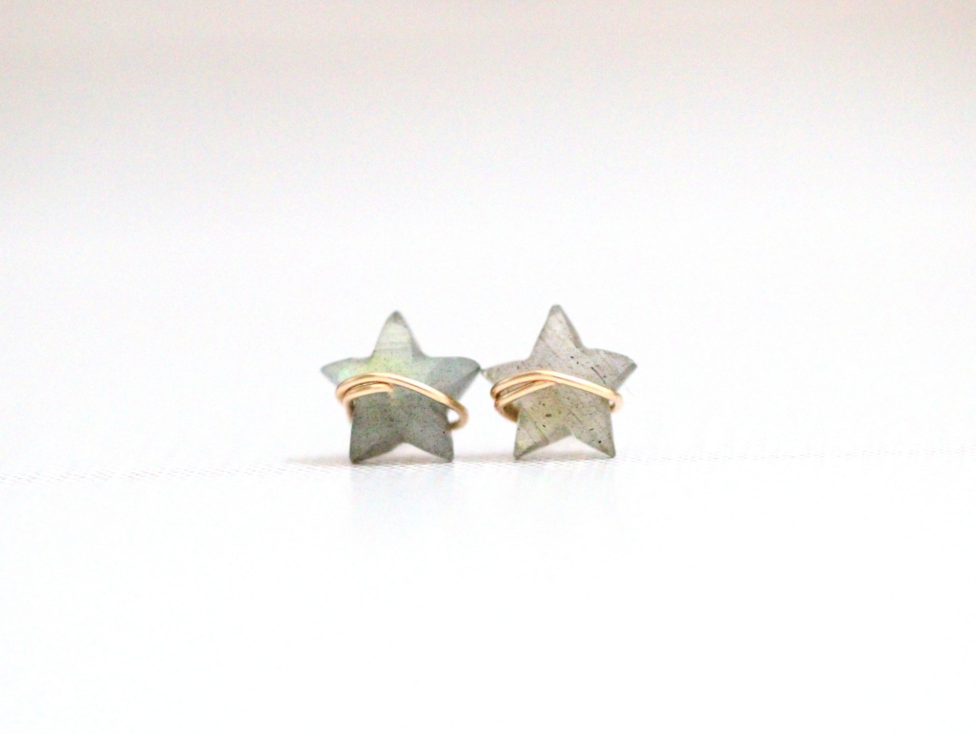 Moonbeam & Stardust Studs - Labradorite