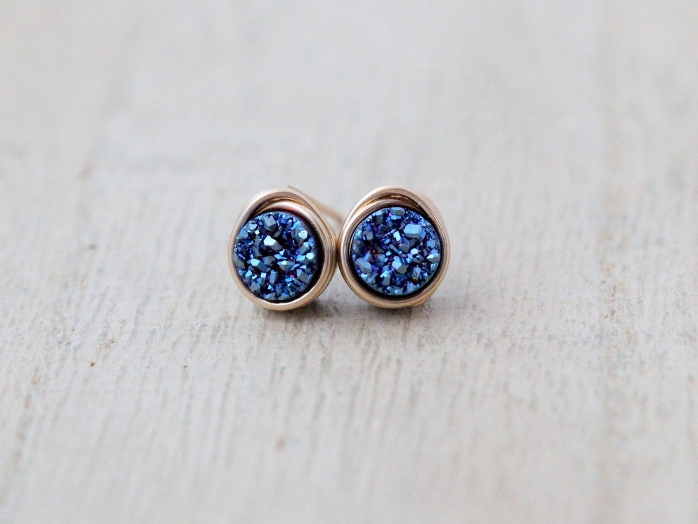 Micro Studs - Cobalt Blue