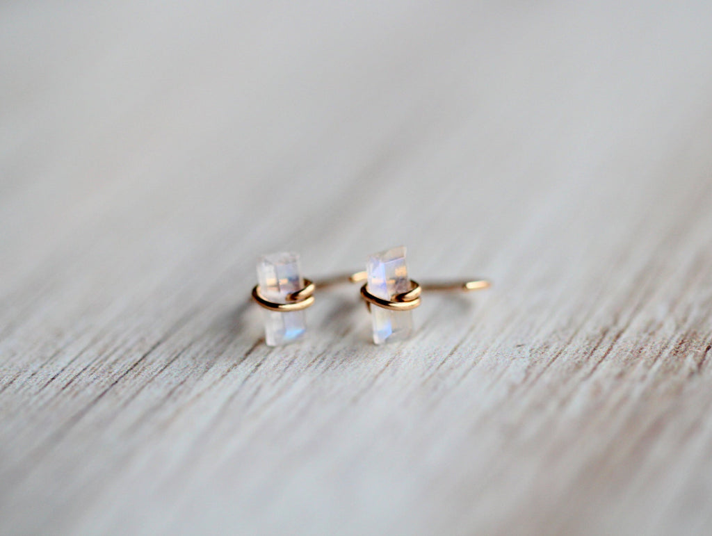 Saressa Designs Moonstone Hug Hoops