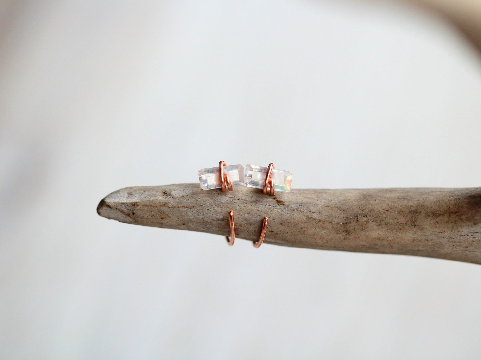 Saressa Designs Moonstone Hug Hoops