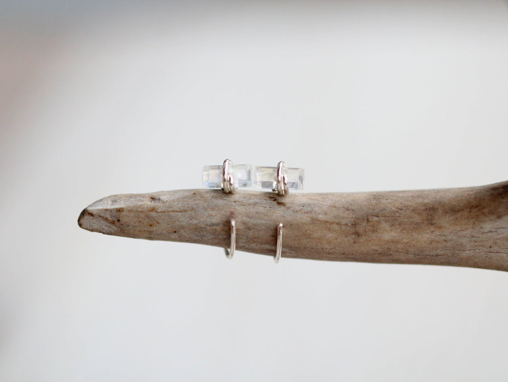 Saressa Designs Moonstone Hug Hoops