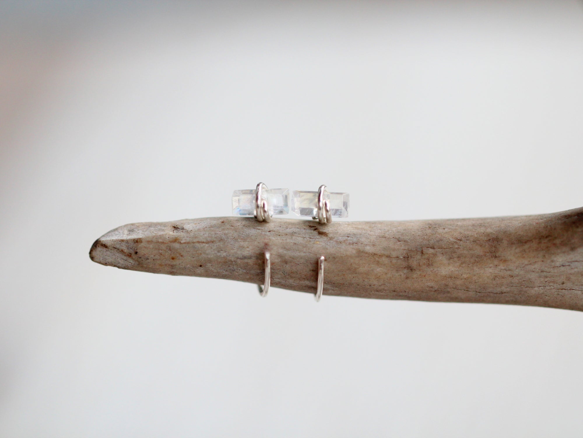 Saressa Designs Moonstone Hug Hoops
