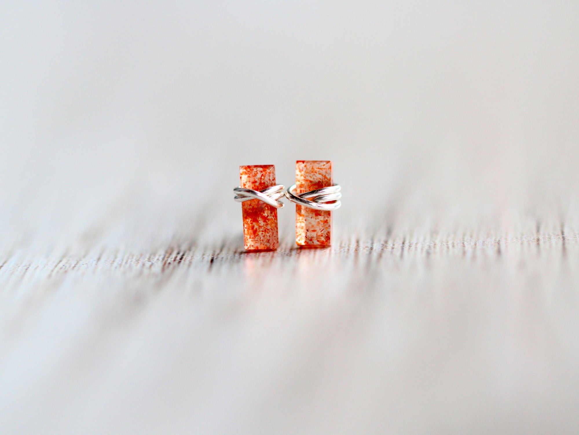 Baguette Studs - Sunstone