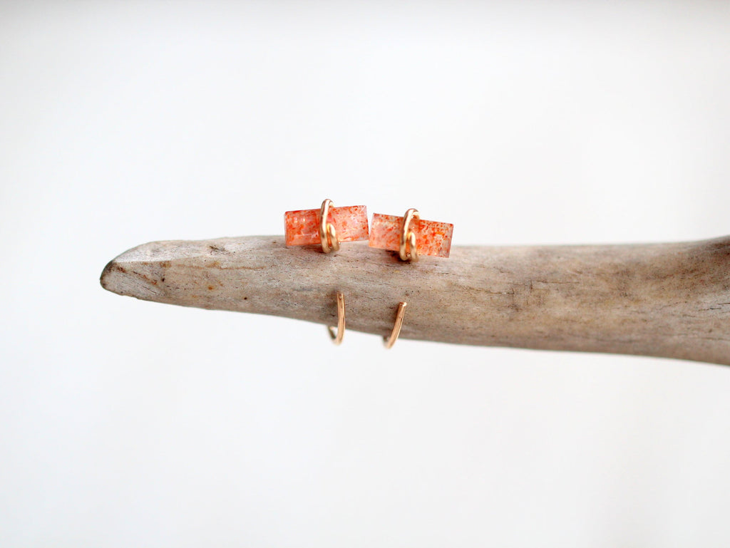 Saressa Designs Sunstone Hug Hoops
