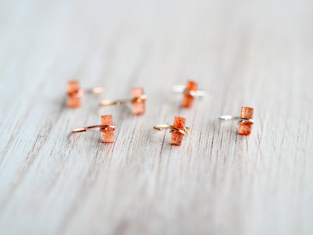 Saressa Designs Sunstone Hug Hoops