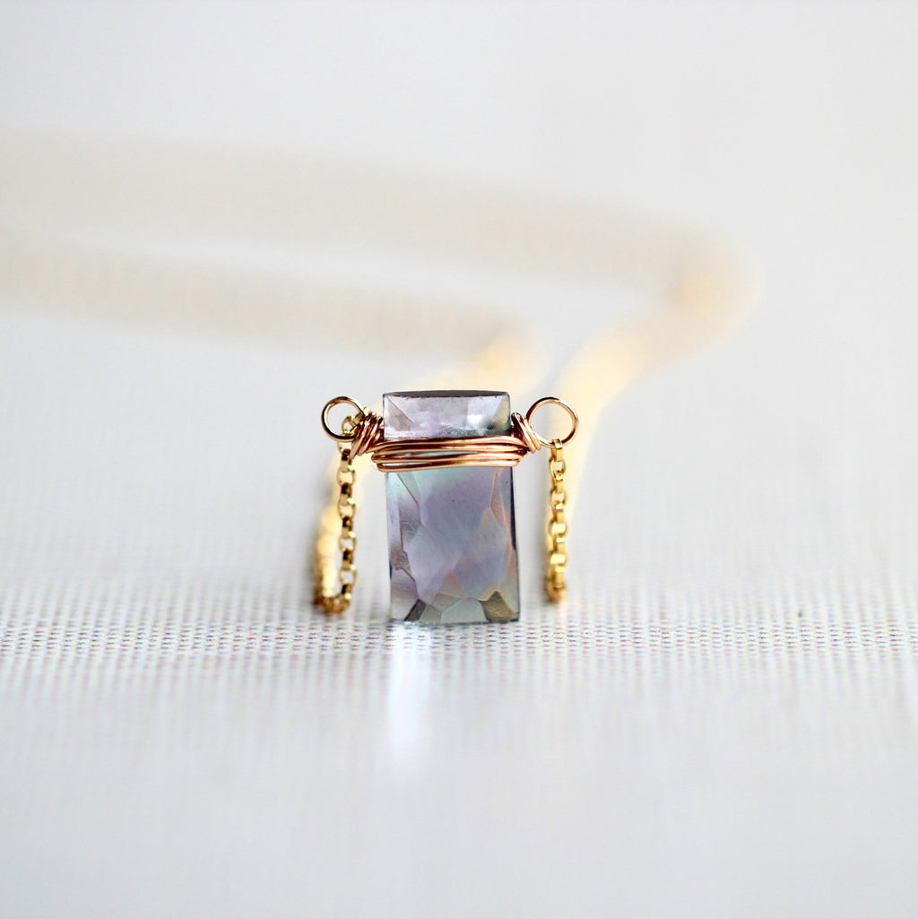 Saressa Designs Fluorite Baguette Necklace