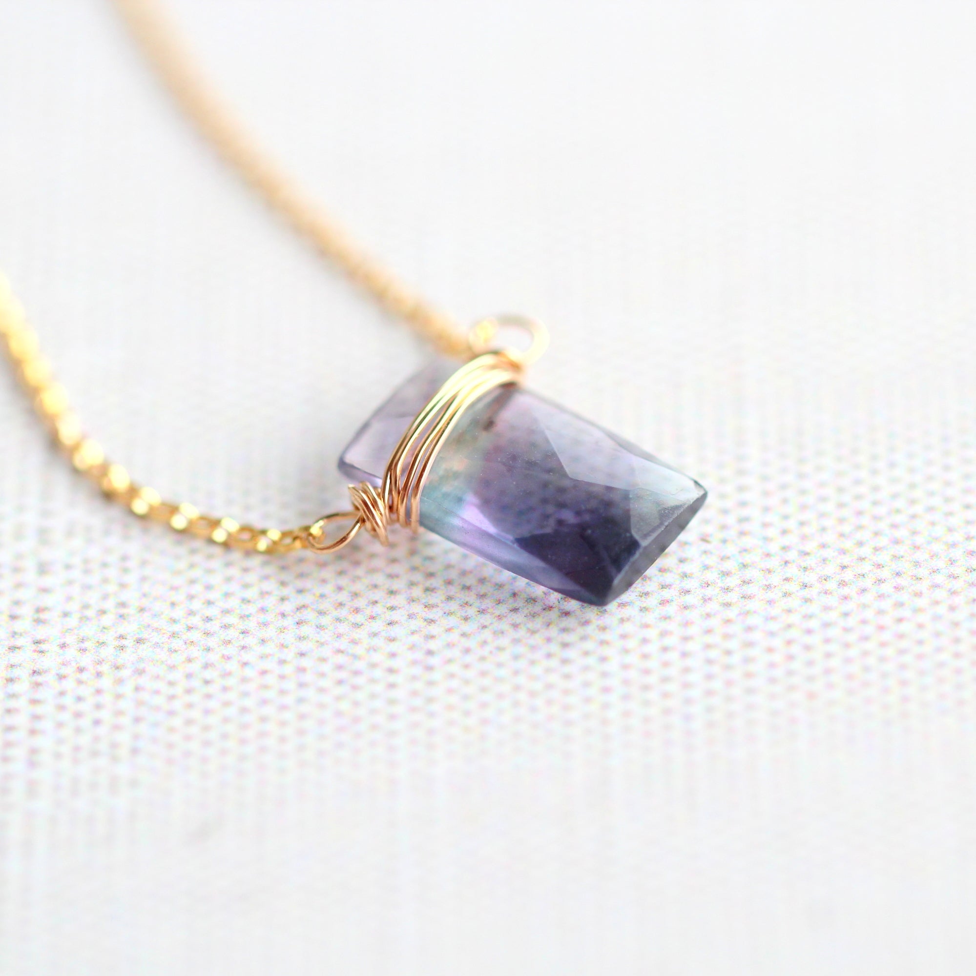 Saressa Designs Fluorite Baguette Necklace