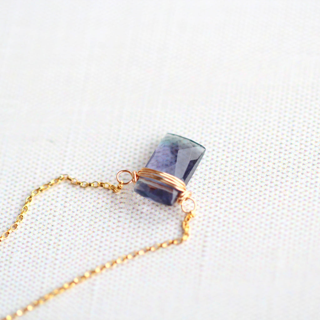 Saressa Designs Fluorite Baguette Necklace