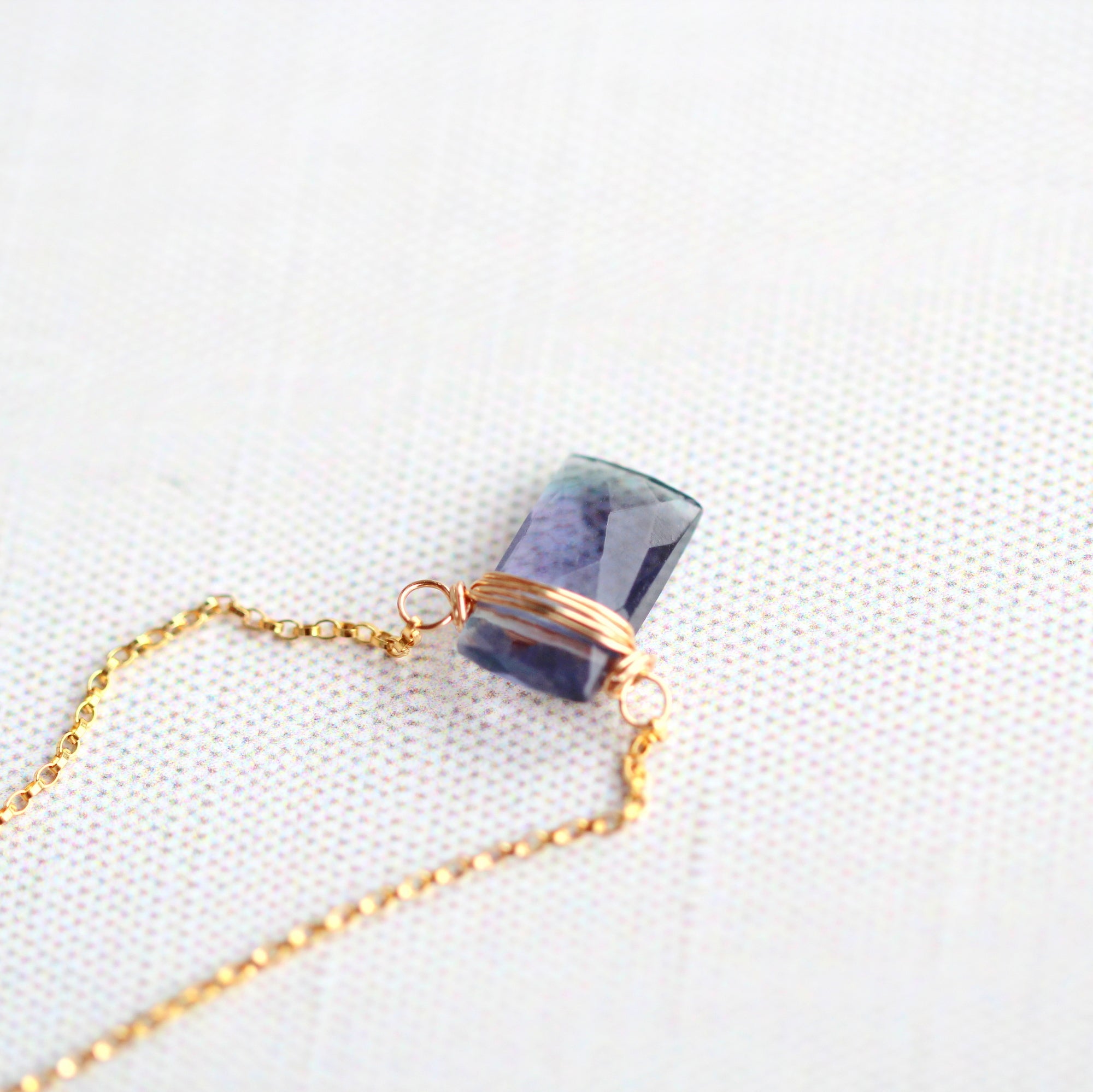 Saressa Designs Fluorite Baguette Necklace