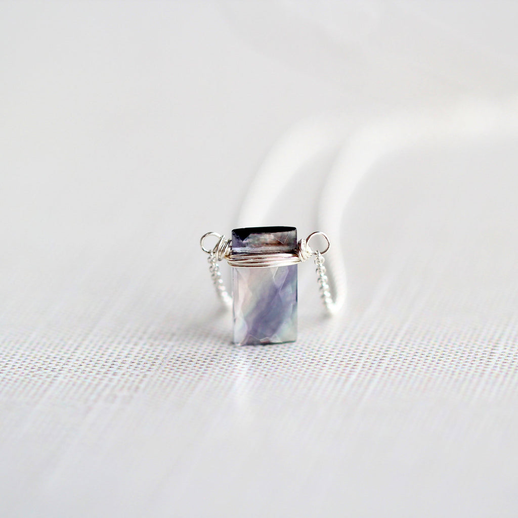 Saressa Designs Fluorite Baguette Necklace