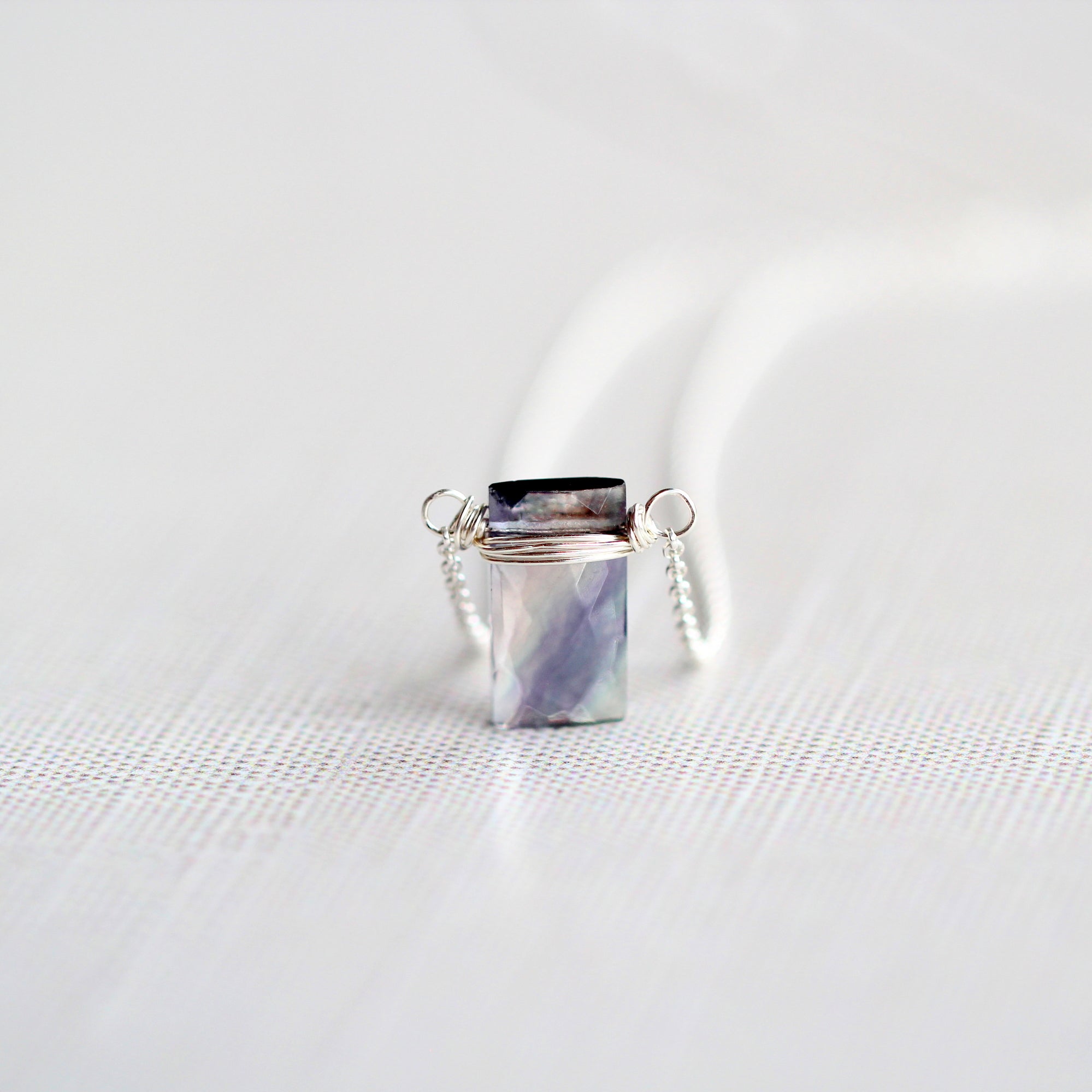 Saressa Designs Fluorite Baguette Necklace