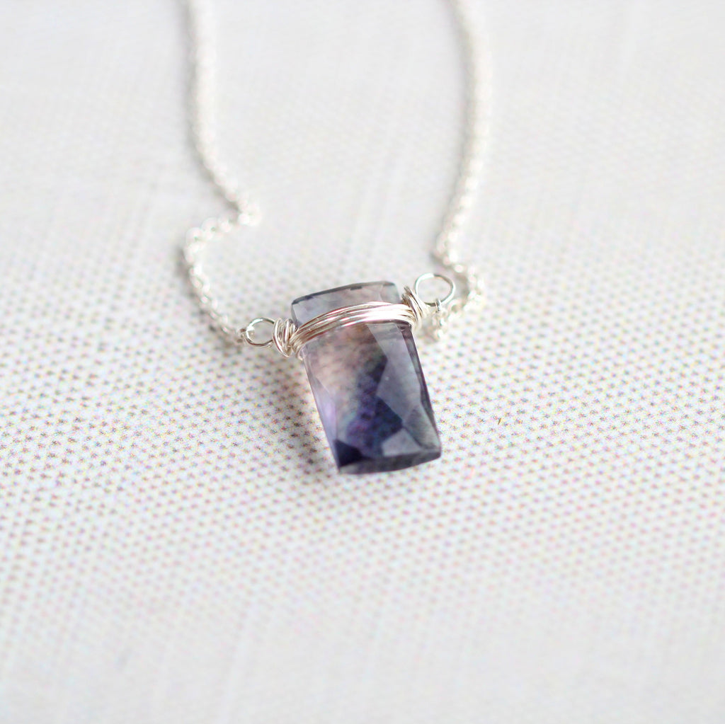 Saressa Designs Fluorite Baguette Necklace