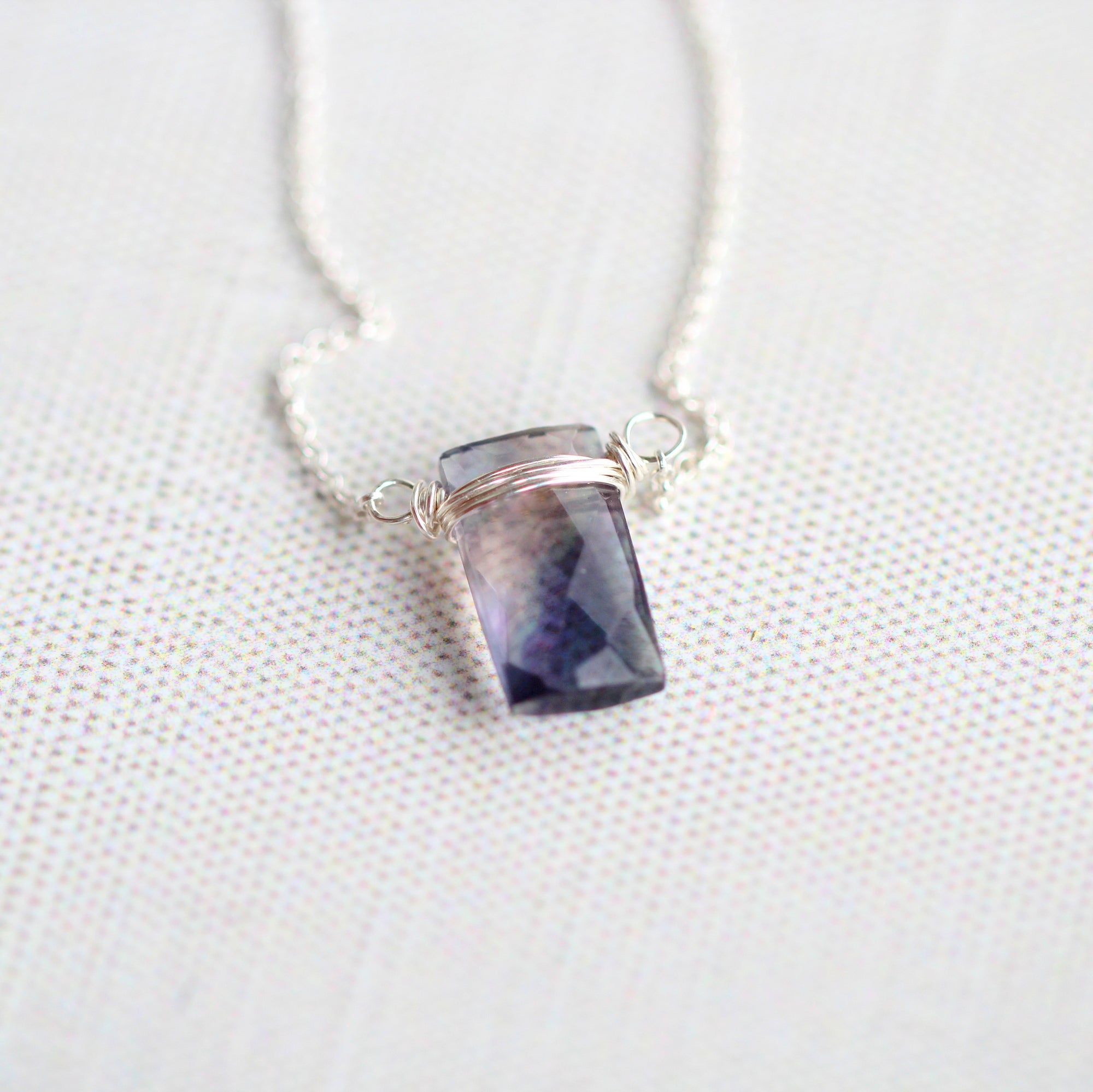 Saressa Designs Fluorite Baguette Necklace