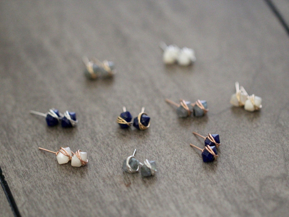 Pike Studs - Labradorite