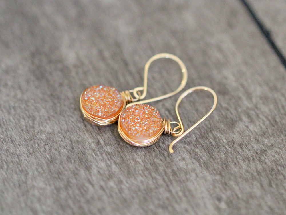 Druzy Bezel Drops (Multiple Colors) - As Seen in DaySpa Magazine