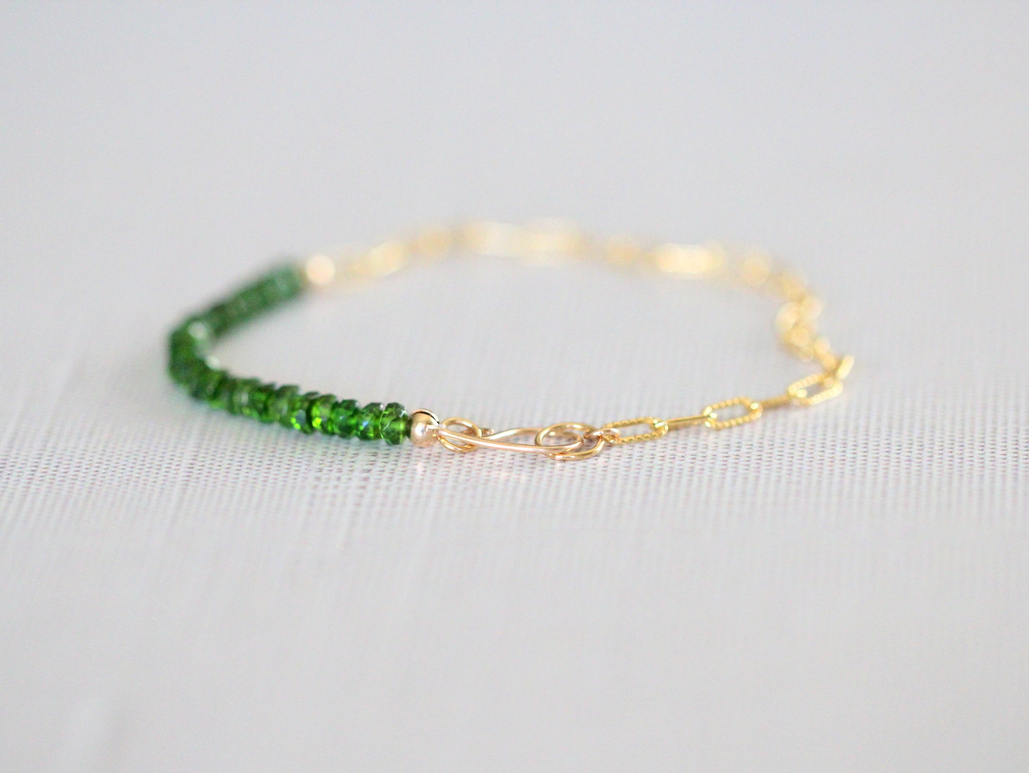 Cara Beaded Bracelet - Chrome Diopside