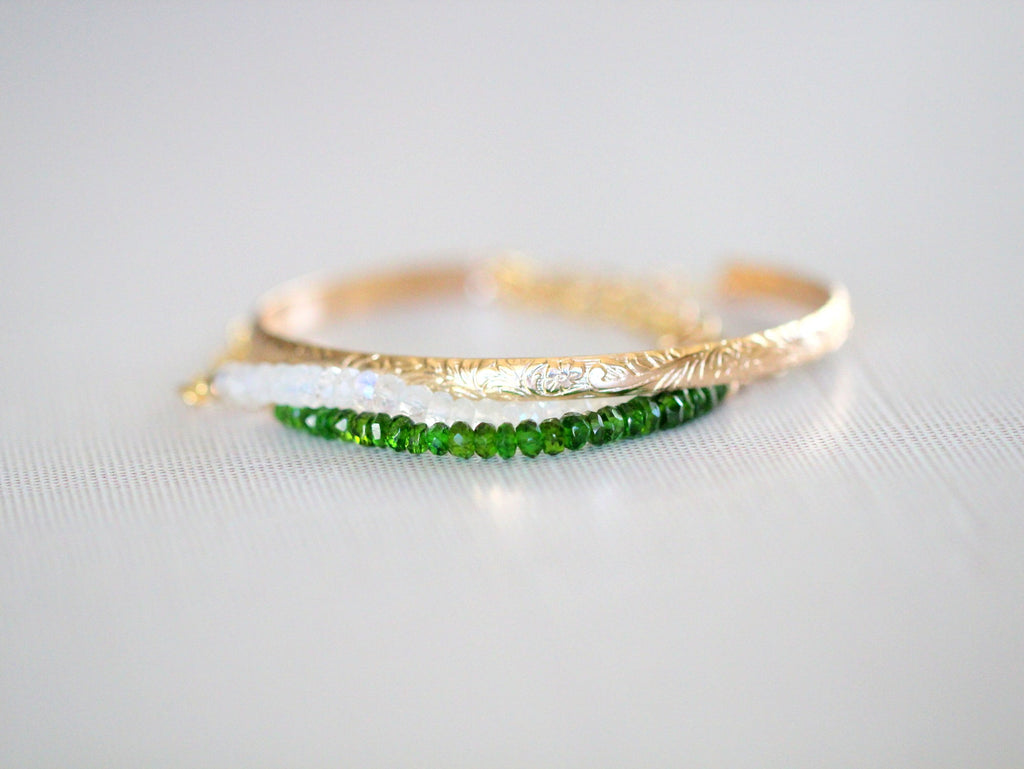Cara Beaded Bracelet - Chrome Diopside