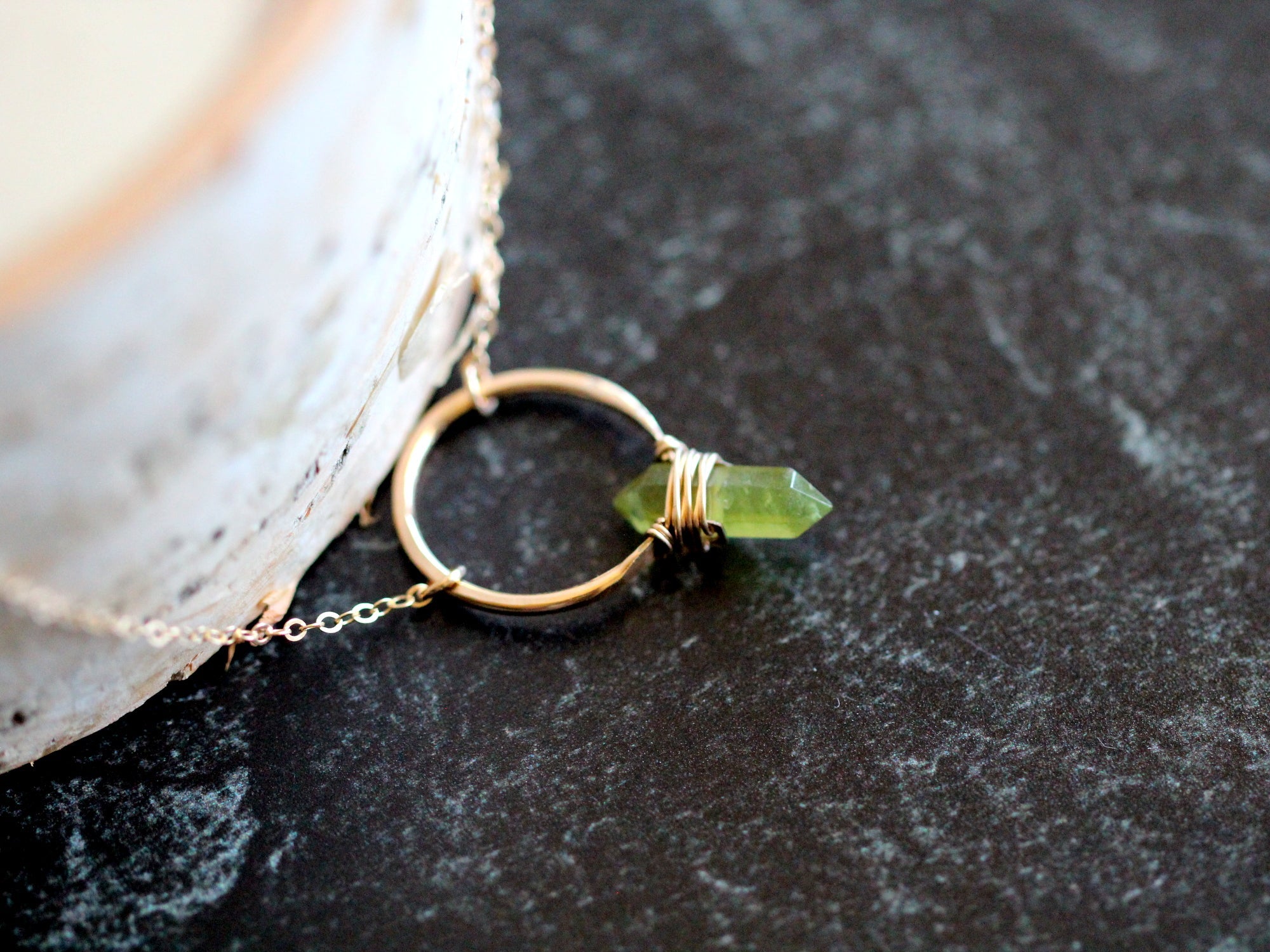 Crest Necklace - Peridot