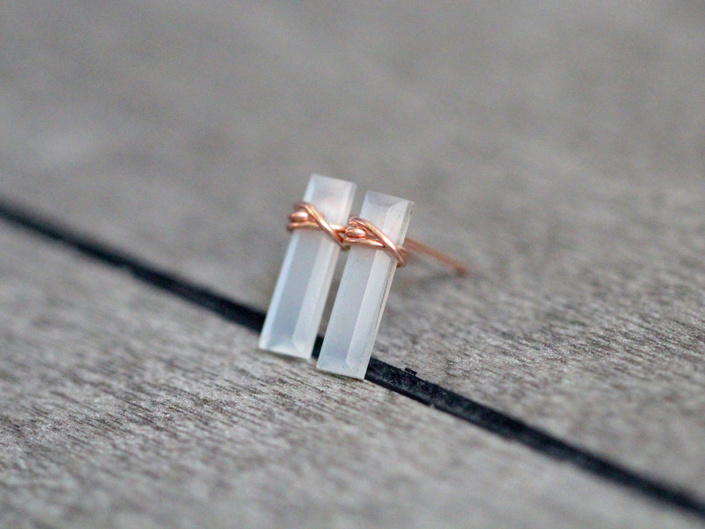 Moonstone Bar Studs