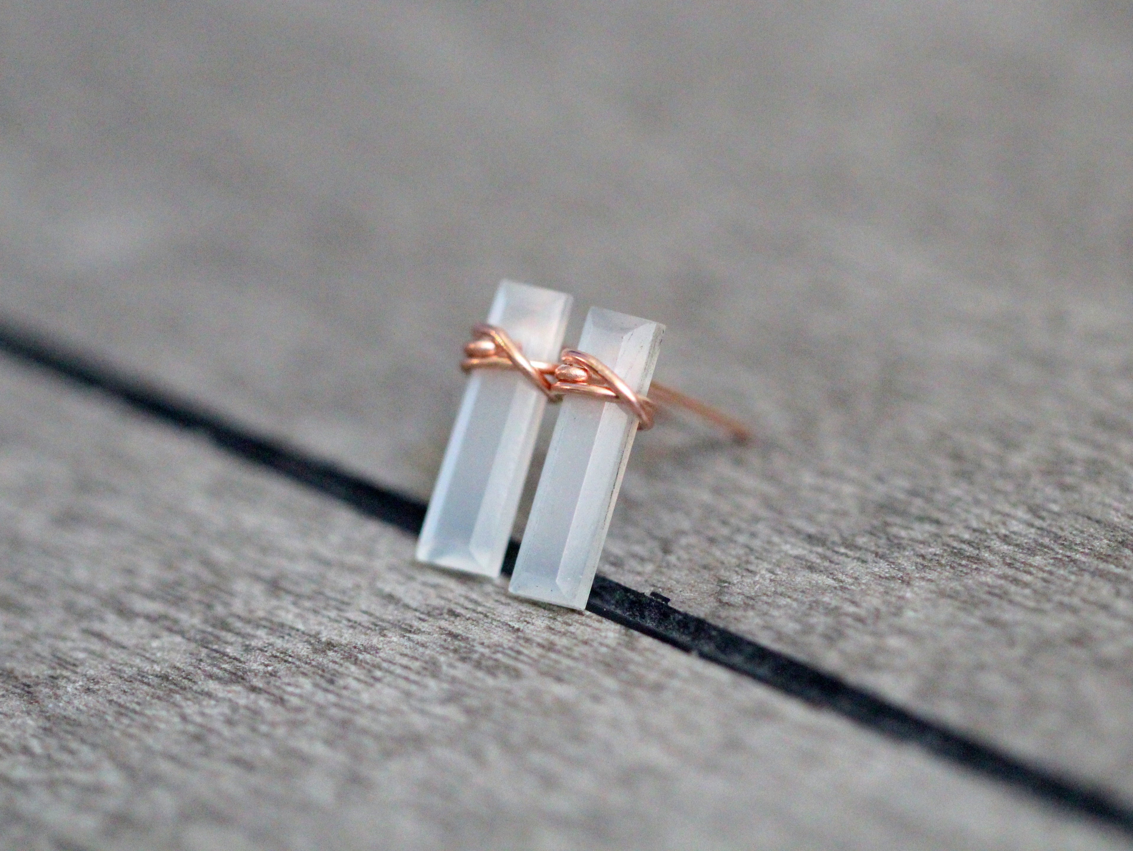 Moonstone Bar Studs