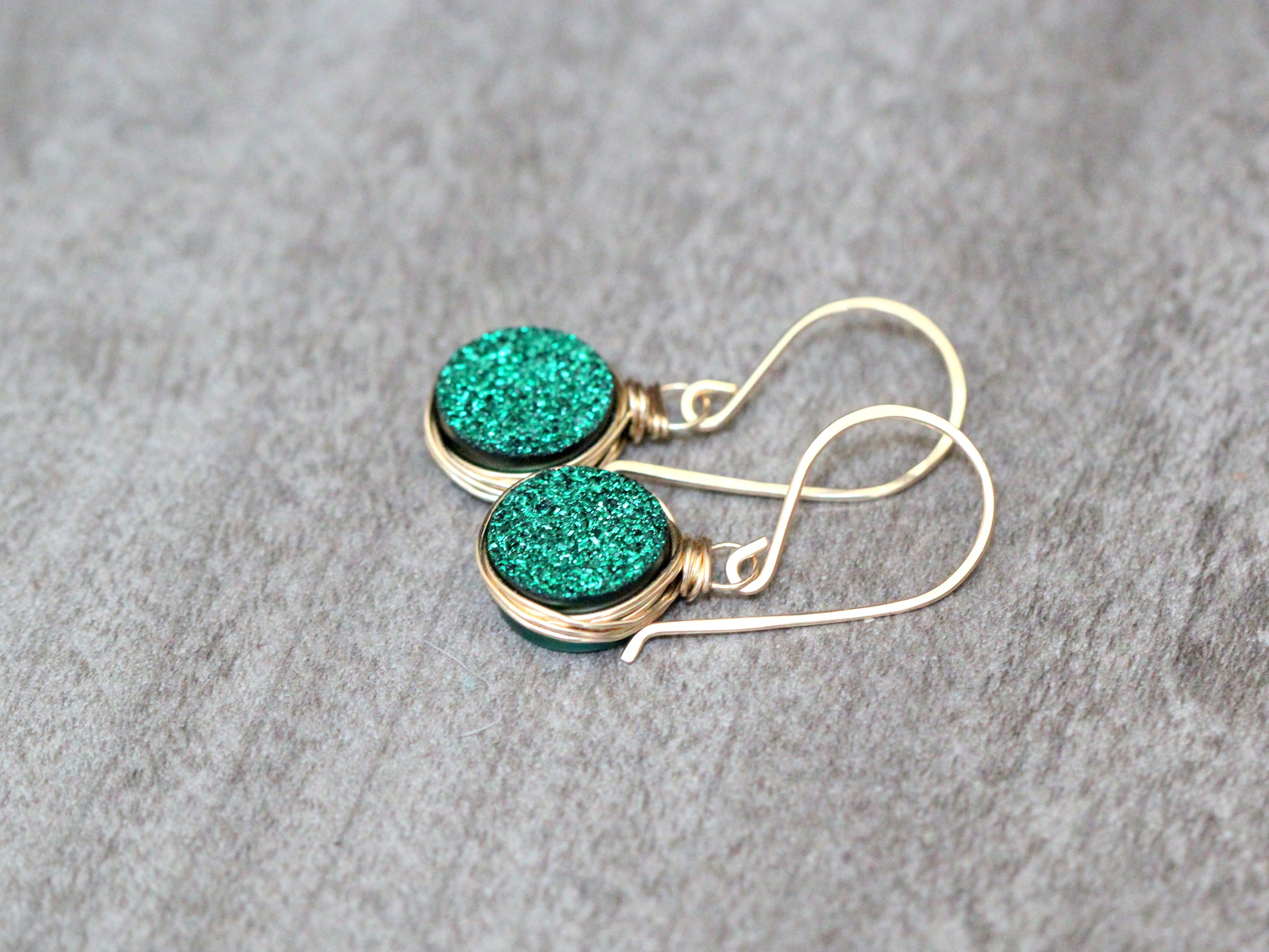 Druzy Bezel Drops (Multiple Colors) - As Seen in DaySpa Magazine
