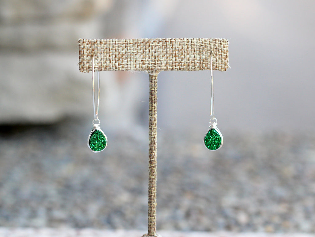 Linear Druzy Drops - Emerald City