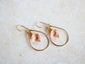 Saressa Designs Arrow Hoop Earrings -  Rosé Quartz