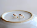 Heart Studs - Moonstone