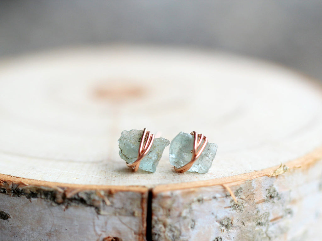 Comet Studs - Aquamarine