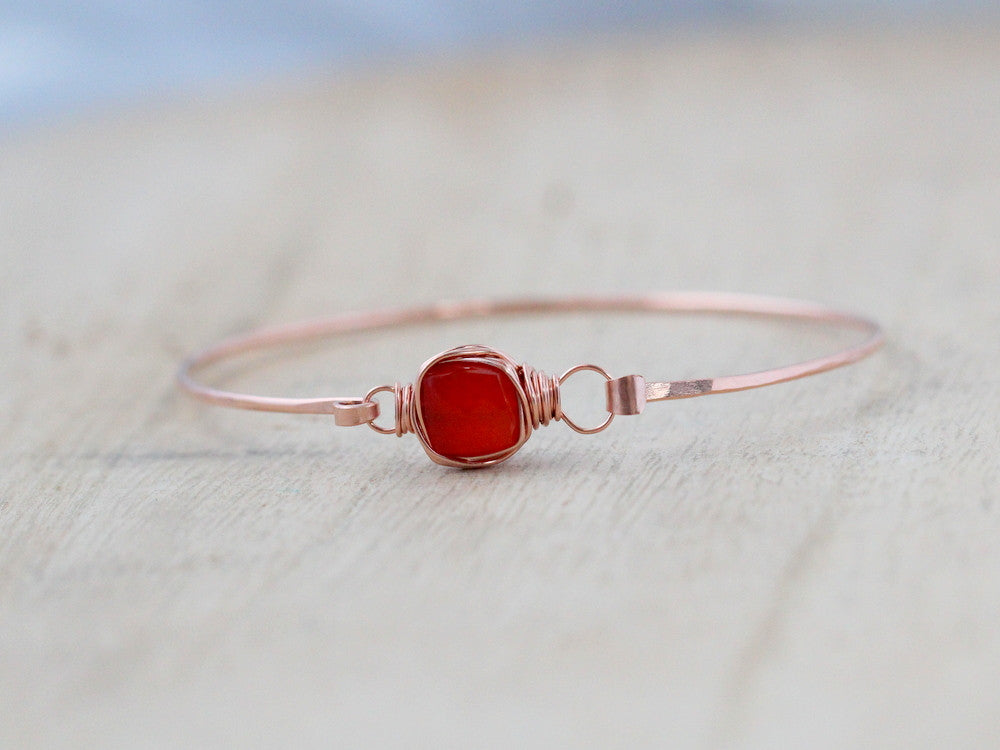 Carnelian Bezel Style Bangle