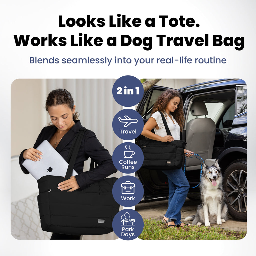 Rubyloo Puffer Dog Travel Bag for Dog Moms