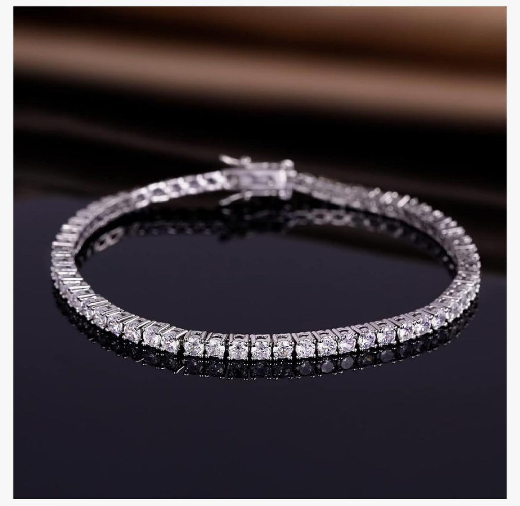 6.00 CTW AGI Certified Lab-Grown Diamond Tennis Bracelet in 14K Yellow or White Gold | G/VS Clarity